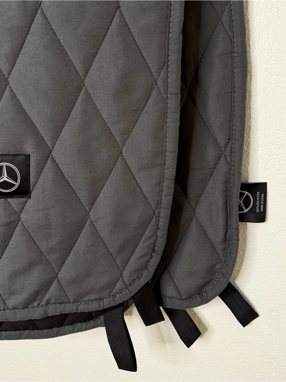Mercedes Benz Gray and Black Quilted Blanket / Seat cover - NWOT - Picture 4 of 6